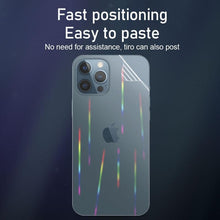 Load image into Gallery viewer, Gradient Laser Aurora Hydrogel Film For iPhone 13 11 12 Pro Max Mini X XS XR 7 8 Plus SE 2 Screen Protector Soft Full Back Cover  Thin Scratch Resistant Back Screen Guard for Iphone
