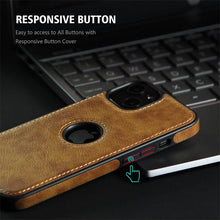 Load image into Gallery viewer, Ultra Thin Slim Leather Phone Case For iPhone 13 Pro Max 12 Pro Max 14 Shockproof Bumper Soft Business Back Cover Back Cover Case Shockproof Camera and Screen Protection PU Leather Case for iPhone
