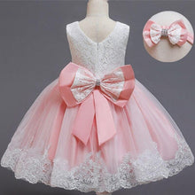 Load image into Gallery viewer, Handmade Luxury Princess Baby Girl 1 Year Birthday Dress Tutu First Christmas Party Cute Bow Dress Infant Modern Luxury Dress With Big Bow
