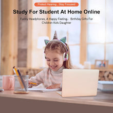 Load image into Gallery viewer, Cute Unicorn Headphones 3D Stereo Music Kids Headphones With Microphone Girls Cell Phone Children's Wired Headset Gamer Gift
