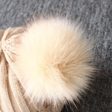 Load image into Gallery viewer, Cute Baby Hat &amp; Scarf Set Pompom Infant Baby Girl Winter Hat For Kids Warm Knitted for Girls
