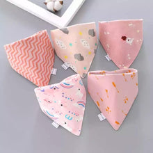 Load image into Gallery viewer, Trend 5PCS/SET Pack Baby Cotton Cartoon Saliva Towel Bandana Bibs For Baby Feeding Accessory For Baby Kids
