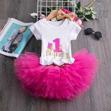 Load image into Gallery viewer, New 1st Birthday Tutu Baby Infant Christening Cake Dresses for Party Kids 1 Year Baby Girl For  Birthday Party

