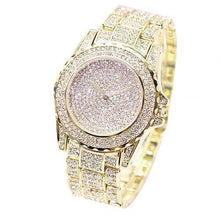 Load image into Gallery viewer, Fashion Watch Women Luxury  Round Quartz Watch Wrist Watches for Women Shiny Gold Sliver Watches  Wrist Watch For Ladies Gift
