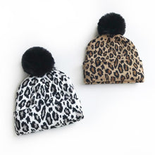 Load image into Gallery viewer, Matching Family Outfits Leopard Children Hats Mother Kids Hats Winter Kids Caps For Mother &amp; Daughter in Elegan Leopard Design
