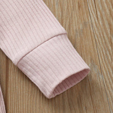 Load image into Gallery viewer, Infant Baby Boy Girl Cotton Romper Knitted Ribbed Jumpsuit Solid Clothes Warm Outfit For Kids
