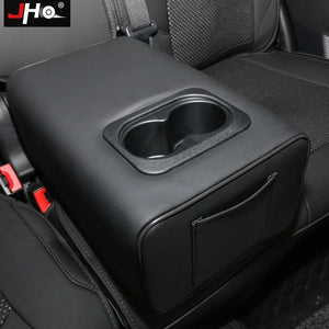 JHO Second Row Rear Central Armrest Box w/ Cup Holder Arm Rest for Ford Explorer 2011-2018 2013 2014 15 16 17 18 Car Accessories