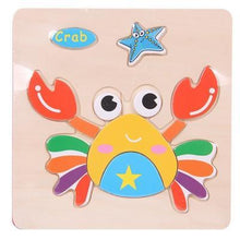 Load image into Gallery viewer, Baby Toys Wooden 3D Puzzle Cartoon Animal Intelligence Kids Educational Brain Teaser Children Tangram Shapes Learning
