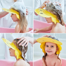 Load image into Gallery viewer, Modern Water Eyes Ears Shampoo Cap Wide Brim Hair Washing Baby Shower Infant Duck Shape Guard Hats For Kids
