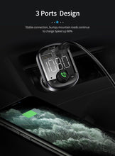 Load image into Gallery viewer, 3.0 Car USB Charger USB Car Phone Charger Fast Charge With FM Transmitter Bluetooth Car Kit LED MP3 Player
