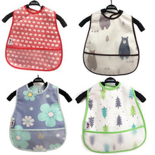 Load image into Gallery viewer, Modern Interesting Cartoon Adjustable Baby Bibs Waterproof Lunch Feeding Bibs Baby Cartoon Feeding Cloth Children Bib For Kids
