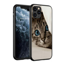 Load image into Gallery viewer, Black Big Eye Cat Cover Phone Case For iPhone 14 13 12 11 Pro Max Mini XS Max X XR Silicone Black Anti-Fingerprint Anti-Fall Clear Soft Anti-Yellow Cover Silicone Case
