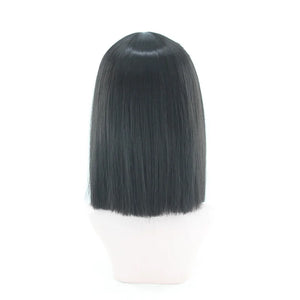 Synthetic Hair Short Wig With Bangs Cosplay Wigs For Women Straight Bob Wig Korean Pink Red Brown Blue Green White Purple Grey