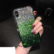 Load image into Gallery viewer, Luxury Shiny Glitter Diamond Phone Case For iPhone 14 13 12 11 Pro Max X Xr Xs 7 8 Plus Fashion Glitter Sparkle Crystal Rhinestone Protective Cover With Soft Case For iPhone
