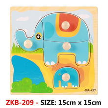 Load image into Gallery viewer, New Hand Grab Board Wooden Puzzle Toys for Children Cartoon Animal Fruit  Kids Baby Early Educational Learning Toy
