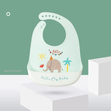 Load image into Gallery viewer, Bib Waterproof Silicone Feeding Saliva Towel Newborn  Adjustable Bur Cloth Turban Disposable Cartoon with Elegant Deisgn For Baby and Kids
