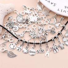 Load image into Gallery viewer, 30Pcs/Set Mixed Silver Plated Brave Dream Charm Dangles for Women&#39;s Pendant Necklace Bracelet DIY Jewelry Making Supplies Gift
