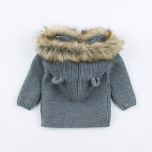 Load image into Gallery viewer, Warm Winter Luxury Newborn Baby Boy Girl Knitted Buttons Hooded Jacket Coat In Modern Design
