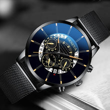 Load image into Gallery viewer, Men's Watch Stainless Steel Calendar Quartz Wristwatch Men Sports Watch Clock Geneva Clock hours For Mens and Boys
