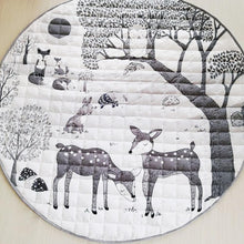 Load image into Gallery viewer, Home Nordic Forest Animals Print Baby Toddler Soft Cotton Grid Crawling Play Climbing Mat Carpet For Kids
