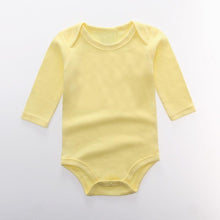 Load image into Gallery viewer, Classic Modern Solid Color Boy Girls Romper Newborn Long Sleeve Cotton Jumpsuit Tops For Girls and Boys Baby
