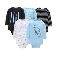 Load image into Gallery viewer, 5PCS/SET Baby Bodysuit Newborn Clothes Short Sleeve Cotton Unisex Body Clothing Pajams for Kids
