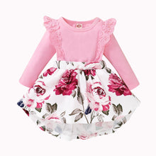 Load image into Gallery viewer, Baby Girl  Flower  Dress Pretty Bow  Outfits Long Sleeve Toddler Girl Unique Design Perfect Gift
