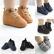Load image into Gallery viewer, Warm Infant Baby First Walkers Soft Sole Newborn Leather High Top Non-slip Shoes Sneaker Baby Shoes
