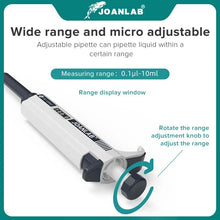 Load image into Gallery viewer, JOANLAB Official Store Laboratory Pipette Plastic Single Channel Digital Adjustable Micropipette Lab Equipment With Pipette Tips
