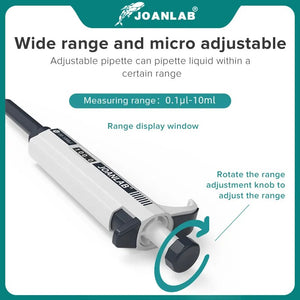 JOANLAB Official Store Laboratory Pipette Plastic Single Channel Digital Adjustable Micropipette Lab Equipment With Pipette Tips