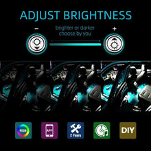 Load image into Gallery viewer, Lights LED Car Strip Lights with Two-Line Waterproof Design RGB LED Strip Light With USB Wireless Remote Music Control Multiple Modes For Auto Car
