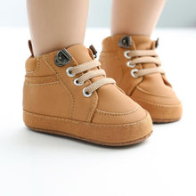 Load image into Gallery viewer, Warm Infant Baby First Walkers Soft Sole Newborn Leather High Top Non-slip Shoes Sneaker Baby Shoes
