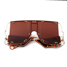 Load image into Gallery viewer, Luxury Modern NEW Fashion Square  Oversized and Big Frame Woman and Ladies SunglasseBrand Metal Rivet Trend Unique Female Eyewear Wth UV 400 Protection
