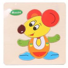 Load image into Gallery viewer, Baby Toys Wooden 3D Puzzle Cartoon Animal Intelligence Kids Educational Brain Teaser Children Tangram Shapes Learning
