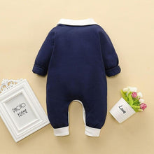 Load image into Gallery viewer, Luxury Newborn Romper Long Sleeve Jumpsuit Playsuit Little Boy for Infant Baby Boys In Elegant Gentlemen Style
