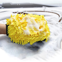 Load image into Gallery viewer, Large Microfiber Car Wash Mitt Waterproof Chenille Gloves Thick Car Cleaning Mitt Wax Detailing Auto Care Double-faced Glove
