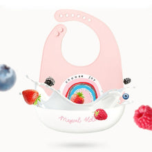 Load image into Gallery viewer, Bib Waterproof Silicone Feeding Saliva Towel Newborn  Adjustable Bur Cloth Turban Disposable Cartoon with Elegant Deisgn For Baby and Kids
