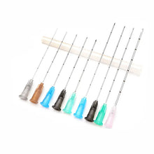 Load image into Gallery viewer, Disposable Fine Micro Cannula For Filler Injection 18G 21G 22G 23G 25G 27G 30G Plain Ends Notched Endo Blunt-tip Needles ,10sets
