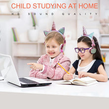 Load image into Gallery viewer, Cute Unicorn Headphones 3D Stereo Music Kids Headphones With Microphone Girls Cell Phone Children's Wired Headset Gamer Gift
