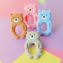 Load image into Gallery viewer, 4pcs  Bear Silicone  Teether Baby Teething Toys Chewable  Cartoon Animal Shape Baby Products Nursing Gift
