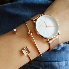 Load image into Gallery viewer, Luxury New Modern Fashion Bracelet Arrow Knotted Opening Elegant Bracelet Set Gold-Color For Woman
