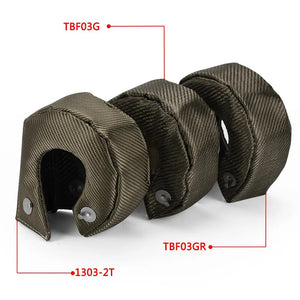 VR - 100% Full Titanium T3 Turbo Charger Heat Shield Cover Blanket Fit For : T2 T25 T28 GT28 GT30 GT35 Car Accessories