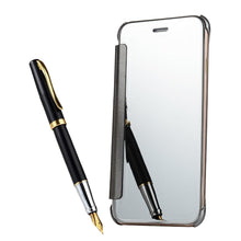 Load image into Gallery viewer, Luxury iphone Flip Case iphone 11 12 13 14 Cover Clear View Windows Mirror Magnetized Simple Closure Unique Flip Phone Stylish Case For iPhone
