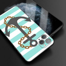 Load image into Gallery viewer, Anchor Boat Ship Wheel Phone Case For iPhone 13 12 Mini 11 Pro XS Max XR X 8 7 6S 6 Plus 5S 5 SE 2020 Black Cover Custom Anchor Hard Back Cover Case
