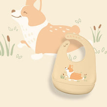 Load image into Gallery viewer, Cute Cartoon Print Baby Bibs Waterproof Soft Silicone Baby Feeding Stuff Dinosaur Pattern Bib For Kids
