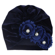 Load image into Gallery viewer, Handmade Baby Accessories Newborn Kids Baby Boy Girl Indian Turban Twist Knot Beanie Hat Pearl Flower Style

