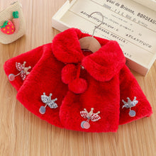 Load image into Gallery viewer, New Luxury Baby Warm Cute Princess Fur Cloak  Jacket For Baby Girls In Elegant Winter Design
