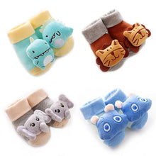 Load image into Gallery viewer, Cartoon Newborn Baby Toddler Floor Non-slip Socks Cotton With Bell Doll Baby Girls &amp; Boys Soft Shoes For Kids
