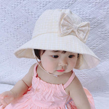Load image into Gallery viewer, Modern Baby Girls Sun Hat Cotton Baby Hat Kids Child Cap Bowknot Flower Print Bucket Hat Double Sided
