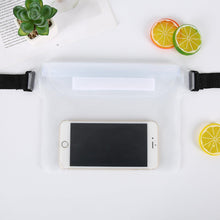 Load image into Gallery viewer, Waterproof Swimming Bag 3 Layers Water Proof Diving Beach Shoulder Waist Bag Underwater Mobile Phone Bag Case Waterproof Bag With Adjustable Waist Belt Comfortable Case For Phone
